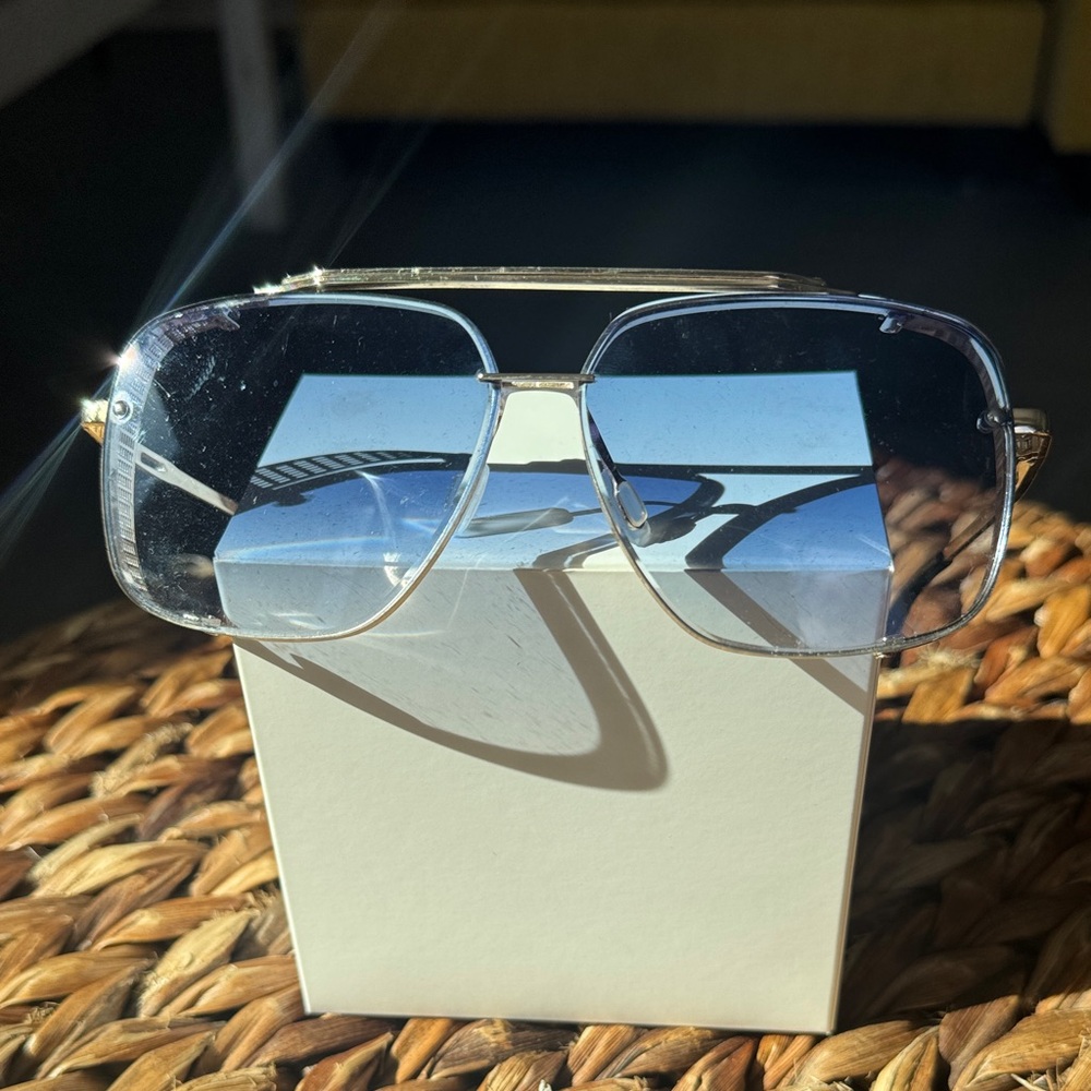 Gold Aviator Sunglasses